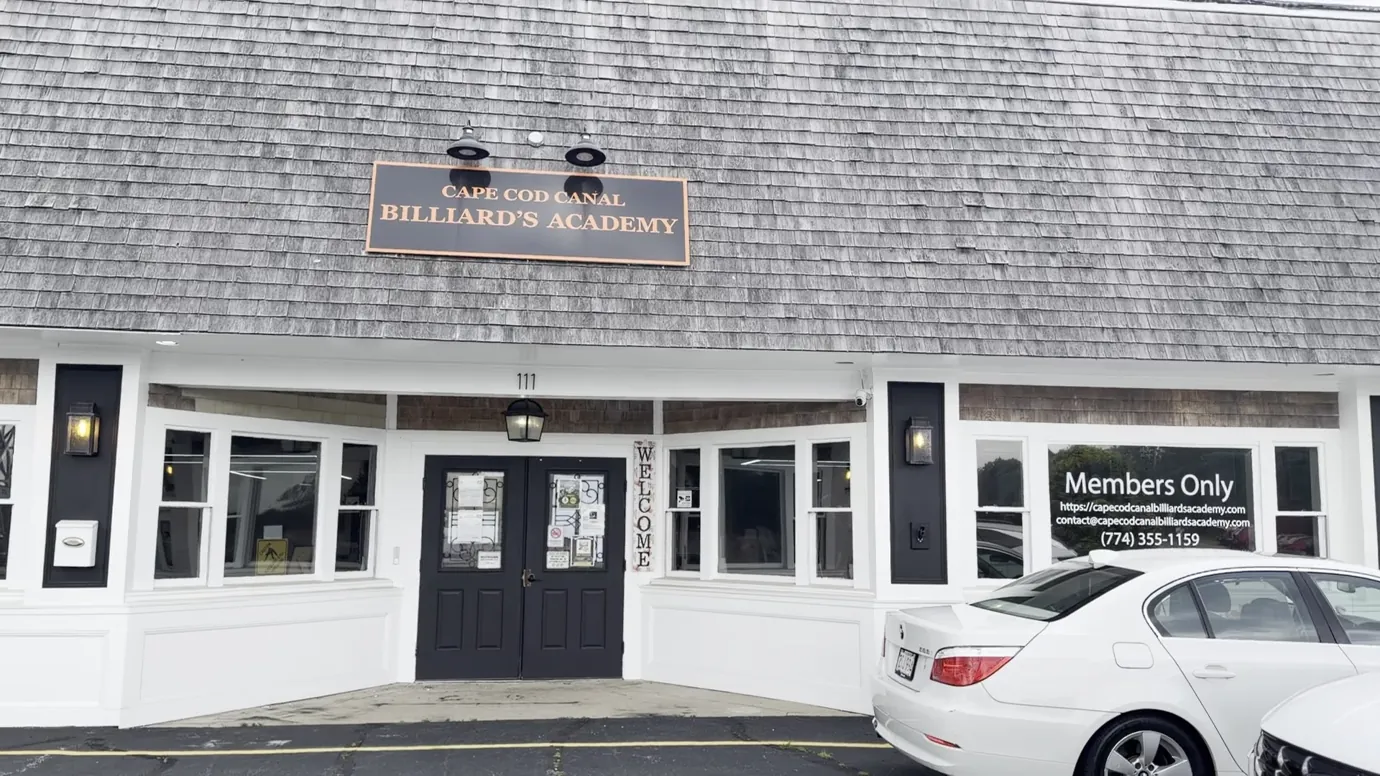 Entrance to Cape Cod Canal Billiards Academy at 111 Main Street